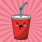 Kawaii cup soda straw image