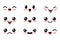 Kawaii cute faces. Japanese anime emoji. Expression anime character