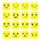 Kawaii cute faces, Kawaii emoticons, adorable characters icons design