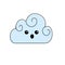 Kawaii cute surprised cloud weather