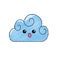 Kawaii cute surprised cloud weather