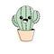 Kawaii cute tender cactus plant