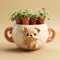 Kawaii Dog Planter: A Contest-winning Photorealistic Creation Inspired By Mike Campau