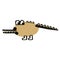 Kawaii doodle crocodile clipart. Hand drawn naive swamp fauna. Dangerous alligator carnivore cute illustration in flat