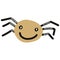 Kawaii doodle spider clipart. Hand drawn naive creepy spiderweb. Scary halloween tarantula cute illustration in flat