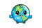 kawaii Earth sticker image, in the style of kawaii art, meme art, animated gifs isolated white background