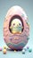 Kawaii Easter eggs depicts adorable and charming eggs, evoking a cute and playful ambiance for the holiday