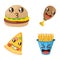 Kawaii fast food funny set