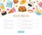 Kawaii Food Banner Design with Tasty Meal with Cute Faces Vector Template