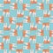Kawaii Fox Terrier Seamless Pattern Background