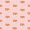 Kawaii Fox Terrier Vector Repeat Pattern