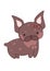Kawaii french bulldog. Funny cartoon puppy. Stock vector illustration