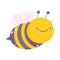 Kawaii gardening cartoon cute bee character