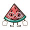 Kawaii happy delicious watermelon fruit