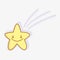 Kawaii happy star icon