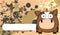 Kawaii horse ball style cartoon picture frame background 1