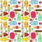 Kawaii ice cream pattern