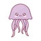 Kawaii jellyfish animal cartoon vector design