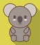 Kawaii koala icon. Cute animal. Vector graphic