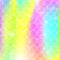 Kawaii mermaid background with princess rainbow scales pattern.