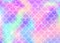 Kawaii mermaid background with princess rainbow scales pattern.