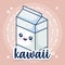 Kawaii milk box icon