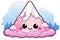 kawaii mountain sticker image, in the style of kawaii art, meme art, animated gifs isolated white background