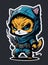 Kawaii Ninja Kittens: Adorable Warriors for Stickers and Tees