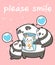 Kawaii pandas and cat in the bottle