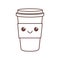 kawaii plastic cup coffee beverage portable cap