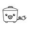 Kawaii rice cooker cartoon