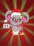 Kawaii santa mouse