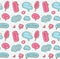 Kawaii speech bubble seamless pattern