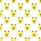 Kawaii Squares Animals Seamless pattern. Vector Hand Draw Background with the faces of Dogs