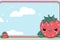 kawaii strawberry background