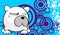 Kawaii teddy polar bear cartoon background