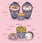 Kawaii temaki sushi rice soup food japanese cartoon, sushi and rolls