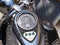 Kawasaki Vulcan 900 Classic motorbike with tank mounted dashboard