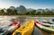 Kayak boats in Nam Song river