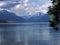 Kayak at Bowman Lake Glacier National Park