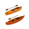 Kayak and canoe boats isolated vector