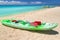 Kayak at the Caribbean Sea in Playa del Carmen, Mexico