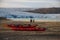 Kayak expedition between icebergs in Narsaq fiords, South West Greenland, Denmark