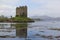 Kayak explores castle stalker loch scotland