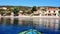 Kayak Floating in Calm Gulf of Corinth Bay, Greece