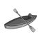 Kayak icon, black monochrome style