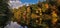 Kayak on mirror Lake day with both shores reflecting in the calm water