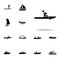 kayak, oar icon. water transportation icons universal set for web and mobile