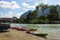 Kayak on the shore of river