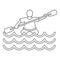 Kayak slalom icon, simple style